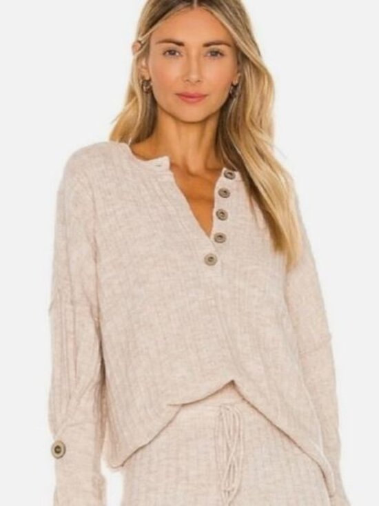 Intimately By Free People Sweaters - Intimately Free People Around the Clock Oversized Sweater Rib Knit Small Oatmeal